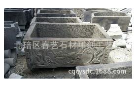 【石雕魚(yú)缸】“造型，古樸典雅”
